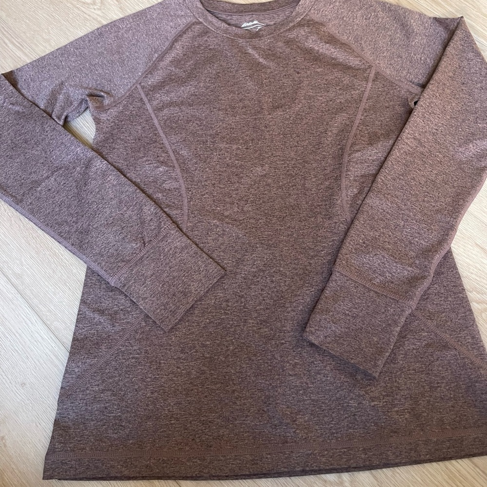 Eddie Bauer Women’s M Brown Heather Long Sleeve Shirt